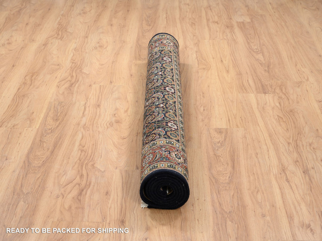 5'2" x 7'4" New Hand Knotted Black Wool Rectangle Oriental Rug - MOA10264125