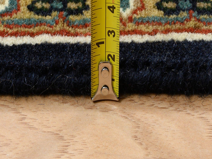 5'2" x 7'4" New Hand Knotted Black Wool Rectangle Oriental Rug - MOA10264125