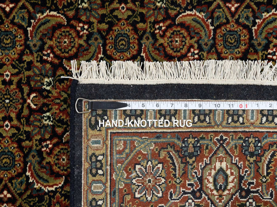 5'2" x 7'4" New Hand Knotted Black Wool Rectangle Oriental Rug - MOA10264125