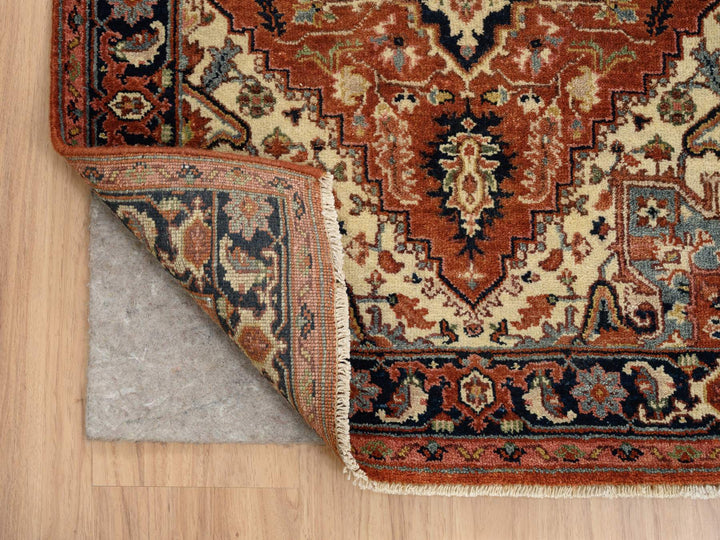 2'7" x 16'3" New Hand Knotted Red Wool Runner Oriental Rug - MOA10264198
