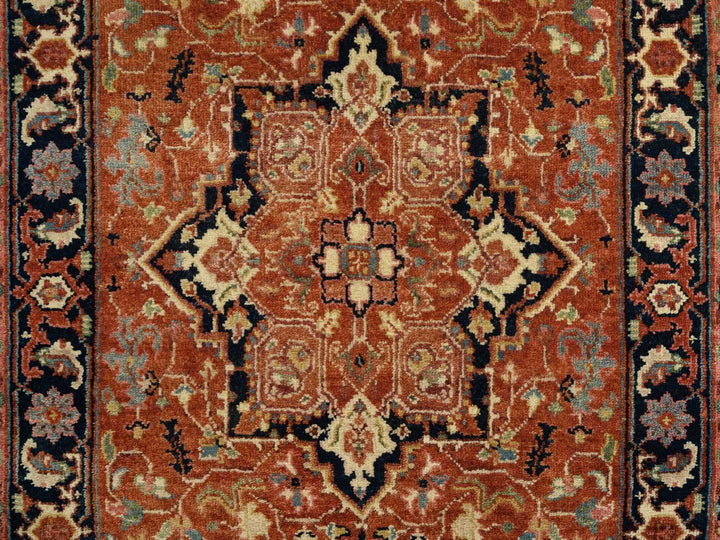 2'7" x 16'3" New Hand Knotted Red Wool Runner Oriental Rug - MOA10264198