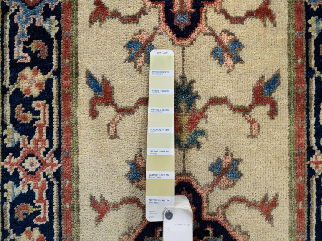 2'5" x 19'9" New Hand Knotted Ivory Wool Runner Oriental Rug - MOA10264202