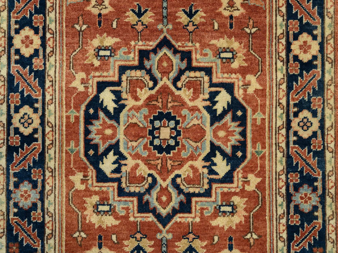 2'6" x 12'2" New Hand Knotted Red Wool Runner Oriental Rug - MOA10264205