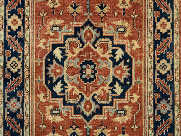 2'6" x 12'2" New Hand Knotted Red Wool Runner Oriental Rug - MOA10264205