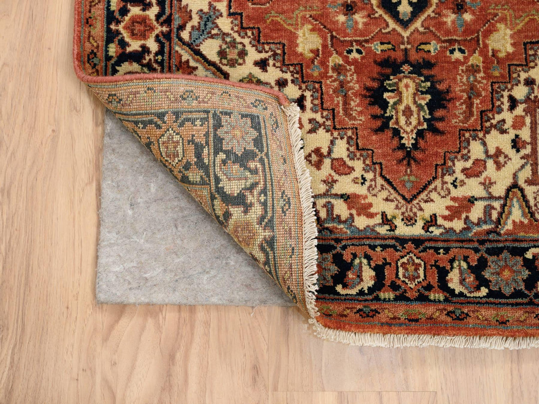 2'7" x 12'0" New Hand Knotted Red Wool Runner Oriental Rug - MOA10264250