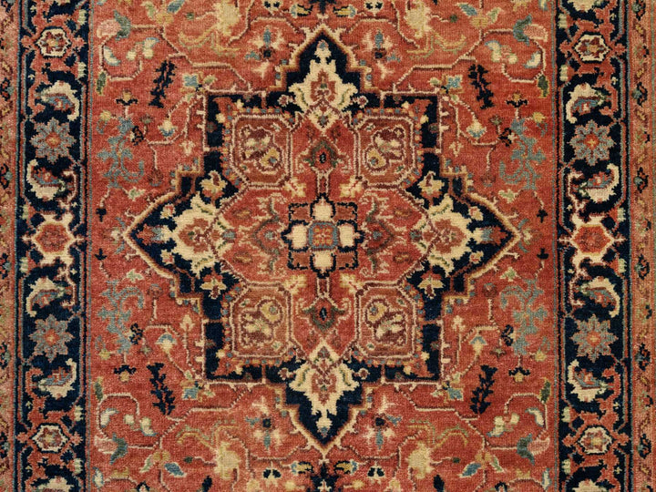 2'7" x 12'0" New Hand Knotted Red Wool Runner Oriental Rug - MOA10264250