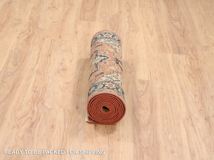 2'7" x 12'0" New Hand Knotted Red Wool Runner Oriental Rug - MOA10264250