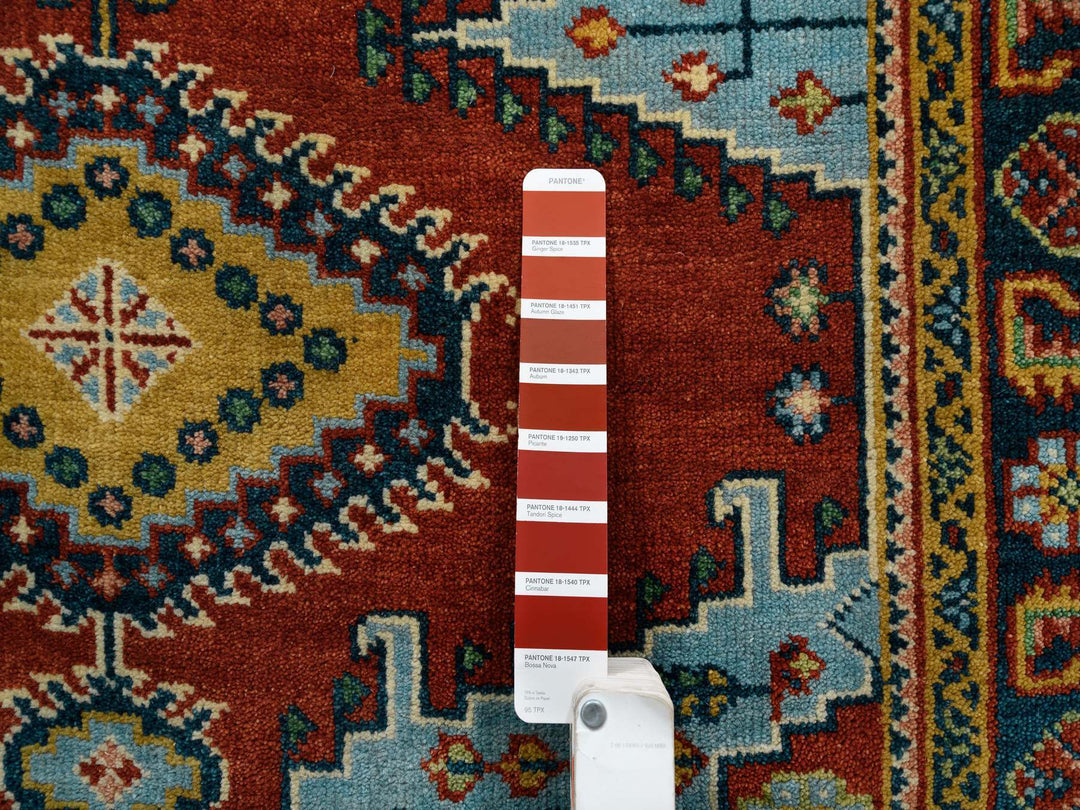 4'0" x 10'0" New Hand Knotted Red Wool Runner Oriental Rug - MOA10264256