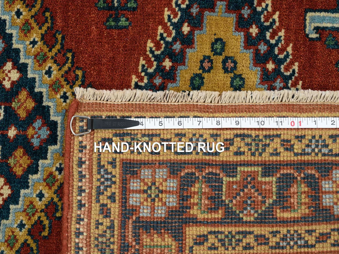 4'0" x 10'0" New Hand Knotted Red Wool Runner Oriental Rug - MOA10264256