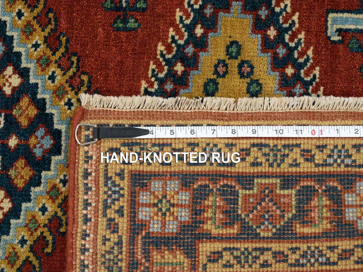 4'0" x 10'0" New Hand Knotted Red Wool Runner Oriental Rug - MOA10264256