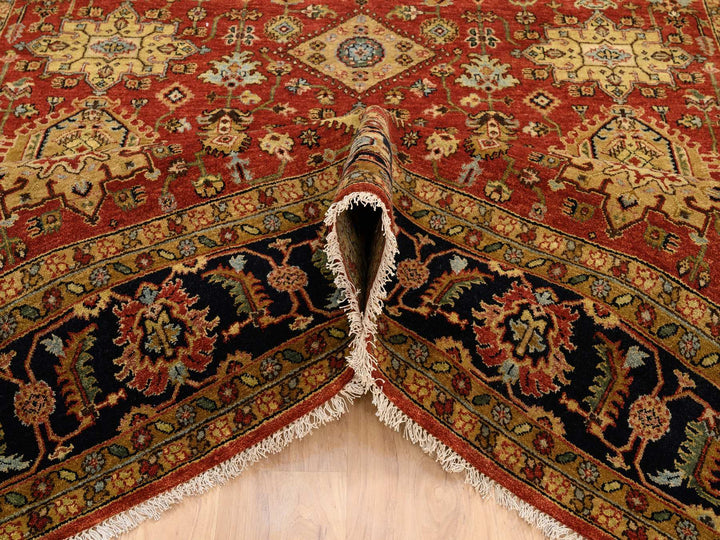 8'2" x 10'0" New Hand Knotted Red Wool Rectangle Oriental Rug - MOA10264331
