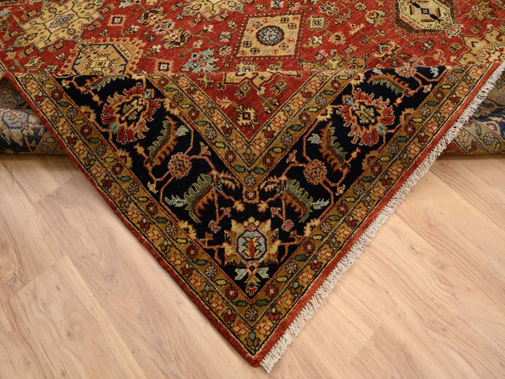 8'2" x 10'0" New Hand Knotted Red Wool Rectangle Oriental Rug - MOA10264331