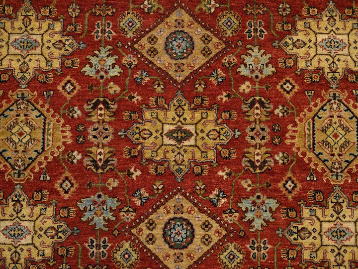 8'2" x 10'0" New Hand Knotted Red Wool Rectangle Oriental Rug - MOA10264331