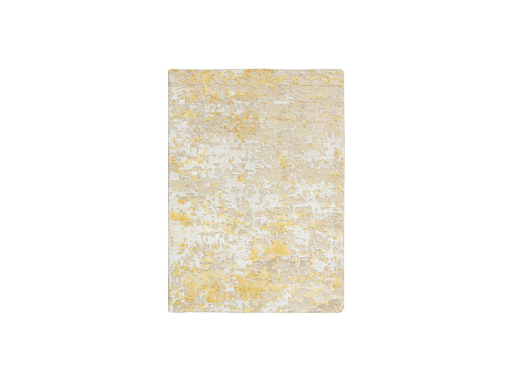 2'0" x 2'9" New Hand Knotted Yellow Wool & Silk Rectangle Oriental Rug - MOA10264344