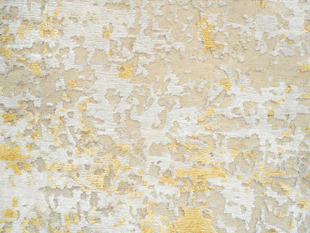 2'0" x 2'9" New Hand Knotted Yellow Wool & Silk Rectangle Oriental Rug - MOA10264344