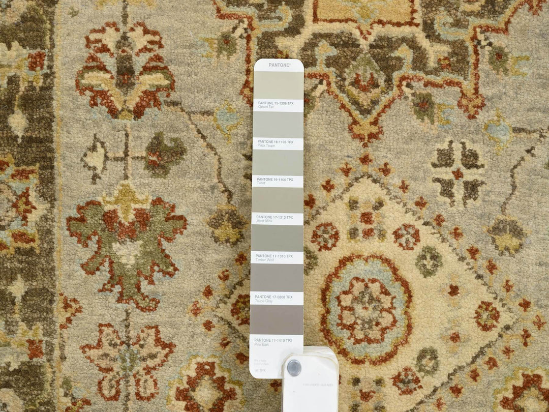 2'8" x 19'10" New Hand Knotted Grey Wool Runner Oriental Rug - MOA10264379