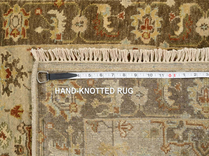 2'8" x 19'10" New Hand Knotted Grey Wool Runner Oriental Rug - MOA10264379