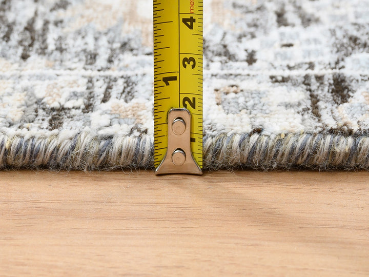 2'7" x 8'3" New Hand Knotted Brown Wool & Silk Runner Oriental Rug - MOA10264421