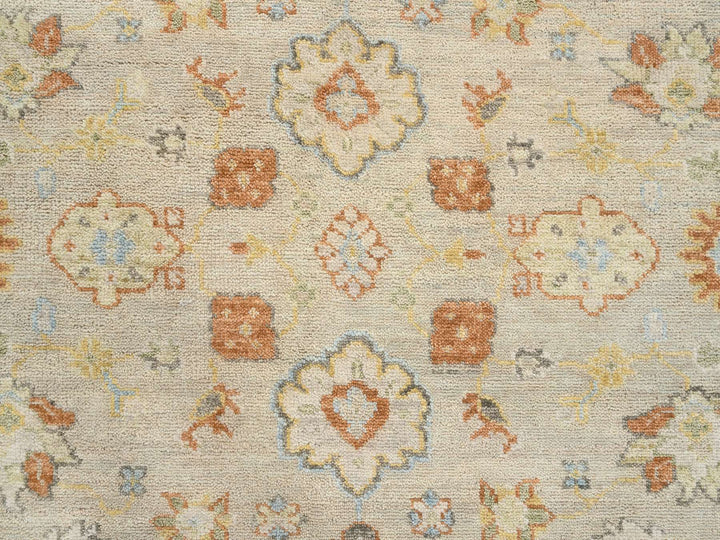 9'1" x 11'9" New Hand Knotted Beige Wool Rectangle Oriental Rug - MOA10264480