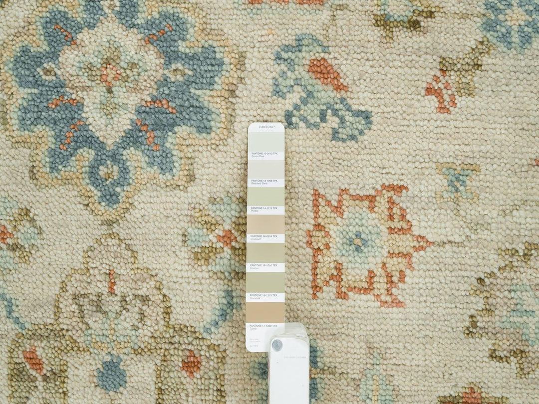 8'1" x 10'0" New Hand Knotted Ivory Wool Rectangle Oriental Rug - MOA10264514