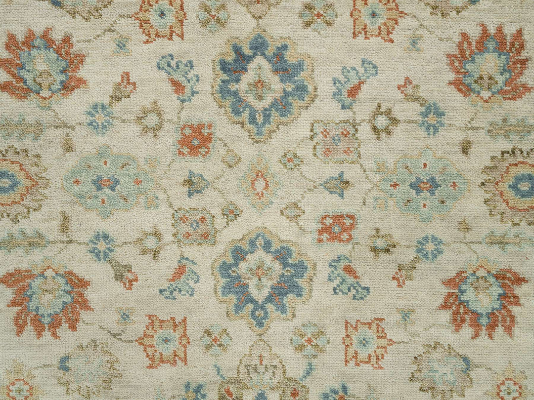 8'1" x 10'0" New Hand Knotted Ivory Wool Rectangle Oriental Rug - MOA10264514