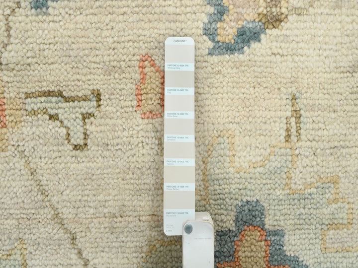 13'10" x 18'0" New Hand Knotted Ivory Wool Rectangle Oriental Rug - MOA10264530