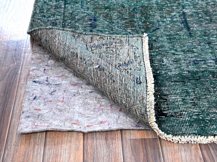 2'6" x 9'8" Vintage Hand Knotted Overdyed Wool Runner Oriental Rug - MOA102645