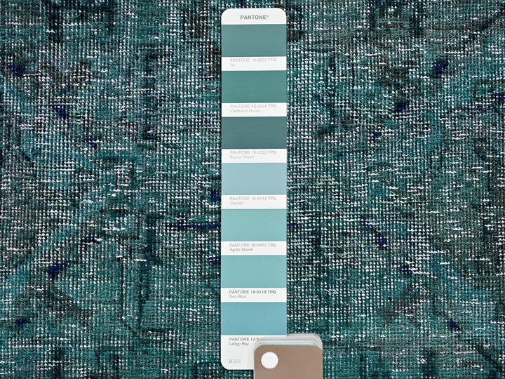2'6" x 9'8" Vintage Hand Knotted Overdyed Wool Runner Oriental Rug - MOA102645
