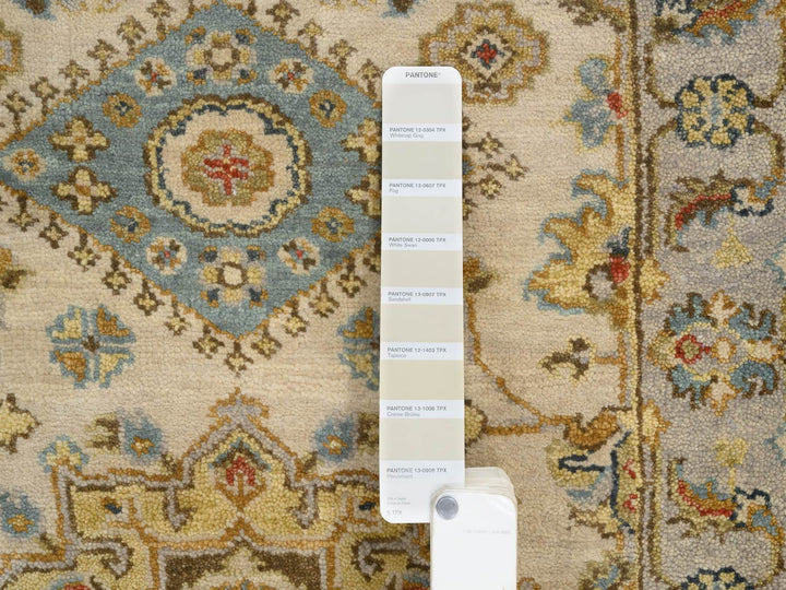 2'1" x 3'0" New Hand Knotted Ivory Wool Rectangle Oriental Rug - MOA10264637