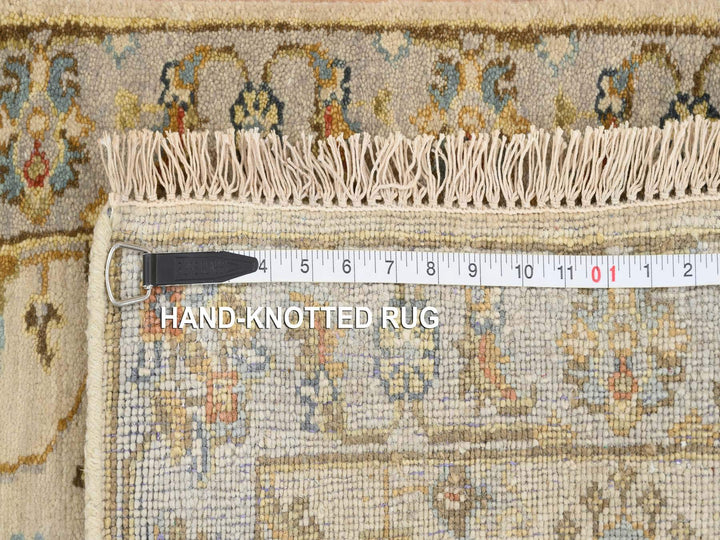 2'1" x 3'0" New Hand Knotted Ivory Wool Rectangle Oriental Rug - MOA10264637