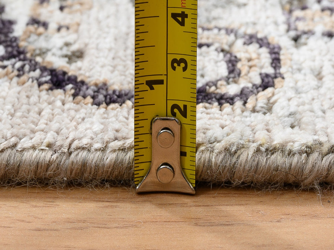 4'1" x 6'0" New Hand Knotted Brown Wool & Silk Rectangle Oriental Rug - MOA10264679