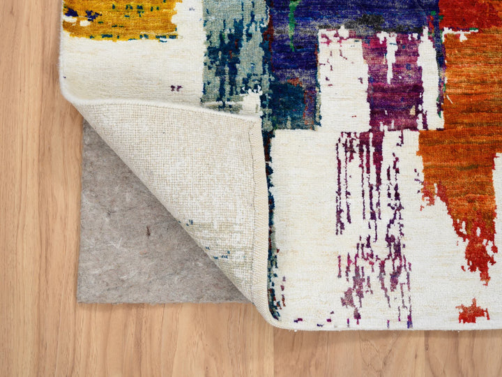 3'0" x 5'0" New Hand Knotted Multicolored Wool & Silk Rectangle Oriental Rug - MOA10264680