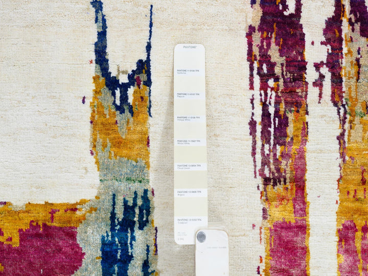 3'0" x 5'0" New Hand Knotted Multicolored Wool & Silk Rectangle Oriental Rug - MOA10264680