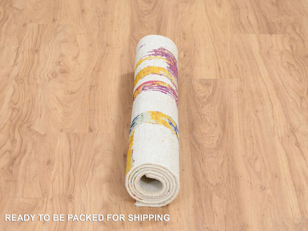 3'0" x 5'0" New Hand Knotted Multicolored Wool & Silk Rectangle Oriental Rug - MOA10264680