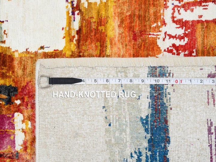 3'0" x 5'0" New Hand Knotted Multicolored Wool & Silk Rectangle Oriental Rug - MOA10264680