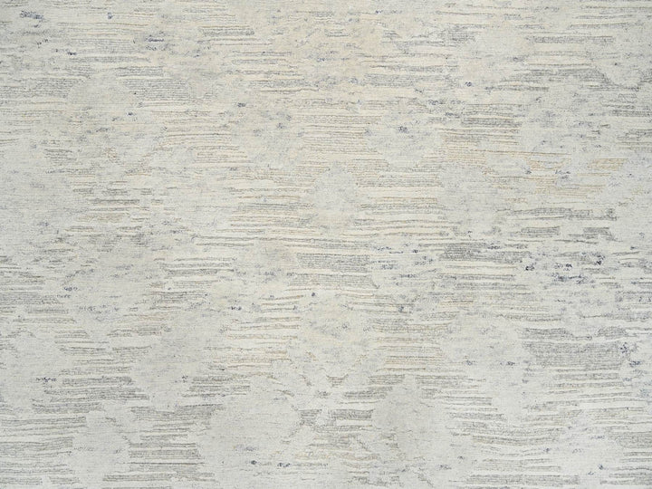 8'1" x 8'1" New Hand Knotted Grey Wool Square Oriental Rug - MOA10264690