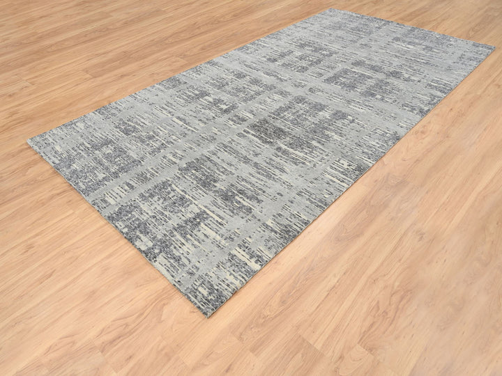 6'2" x 12'0" New Hand Knotted Grey Wool Runner Oriental Rug - MOA10264691