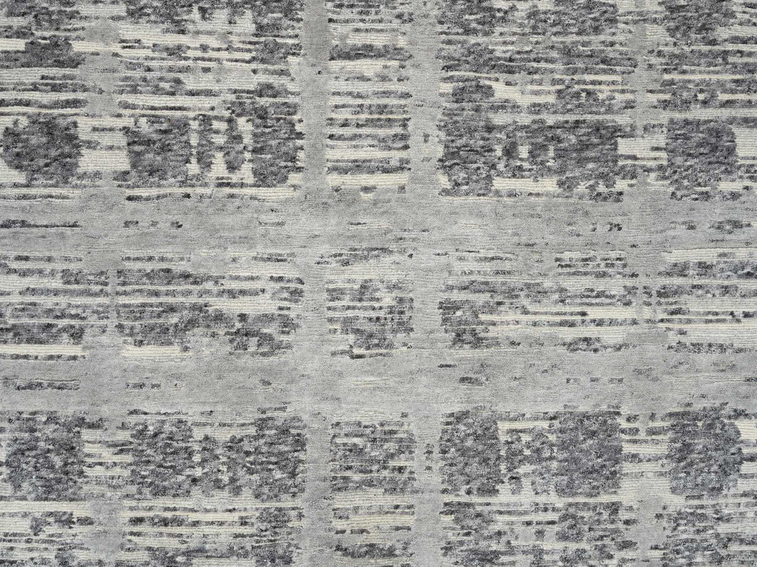 6'2" x 12'0" New Hand Knotted Grey Wool Runner Oriental Rug - MOA10264691