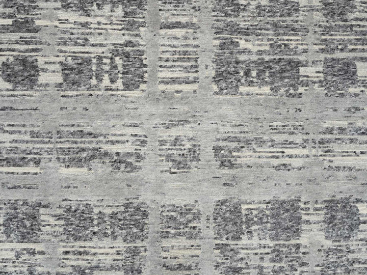 6'2" x 12'0" New Hand Knotted Grey Wool Runner Oriental Rug - MOA10264691