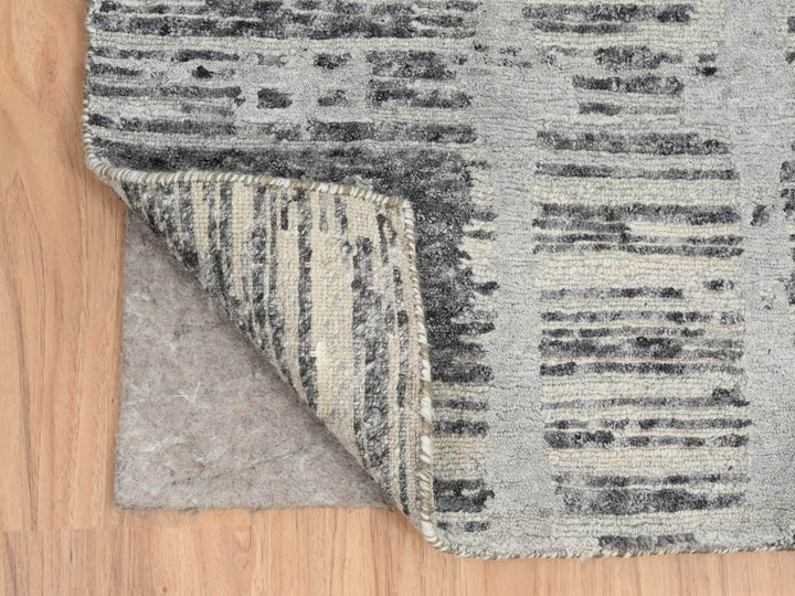 2'6" x 20'0" New Hand Knotted Grey Wool Runner Oriental Rug - MOA10264697