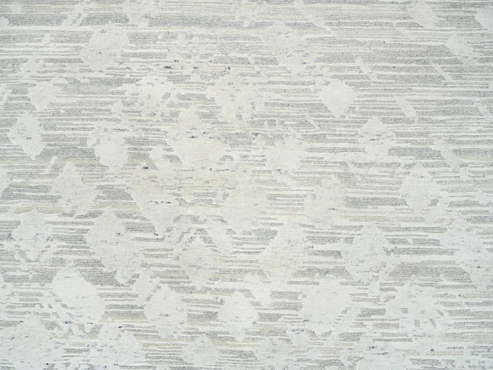 14'1" x 18'0" New Hand Knotted Grey Wool Rectangle Oriental Rug - MOA10264709