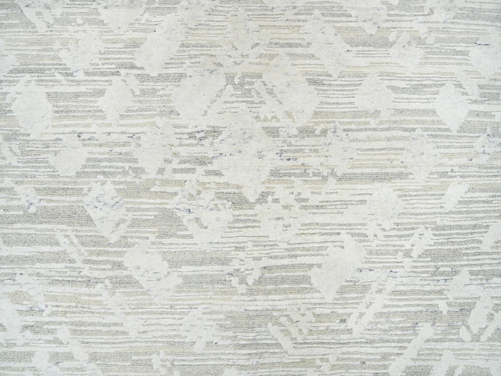 14'0" x 19'9" New Hand Knotted Grey Wool Rectangle Oriental Rug - MOA10264712