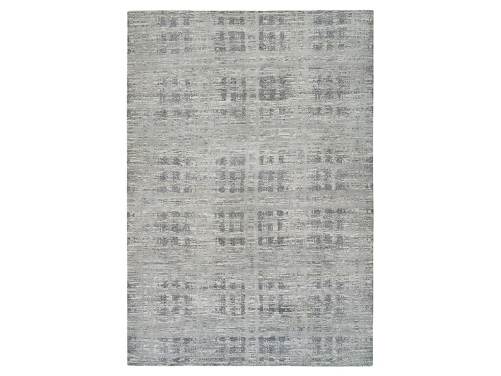 13'10" x 20'2" New Hand Knotted Grey Wool Rectangle Oriental Rug - MOA10264715