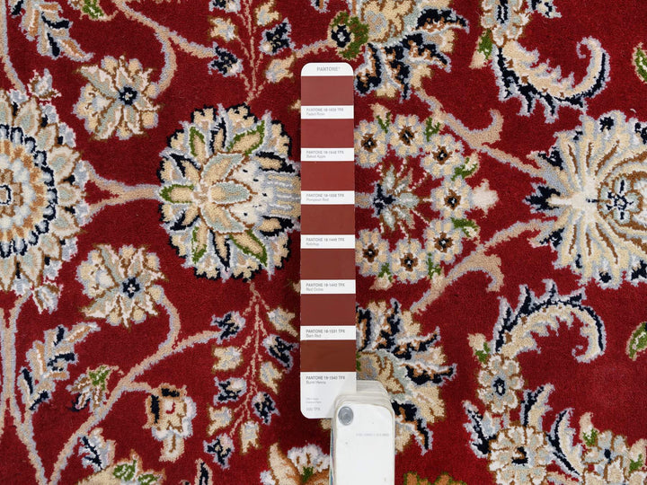 6'0" x 8'10" New Hand Knotted Red Wool Rectangle Oriental Rug - MOA10264722
