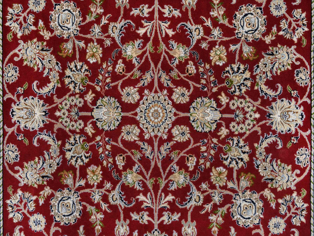 6'0" x 8'10" New Hand Knotted Red Wool Rectangle Oriental Rug - MOA10264722