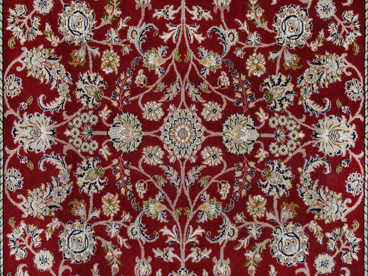 6'0" x 8'10" New Hand Knotted Red Wool Rectangle Oriental Rug - MOA10264722
