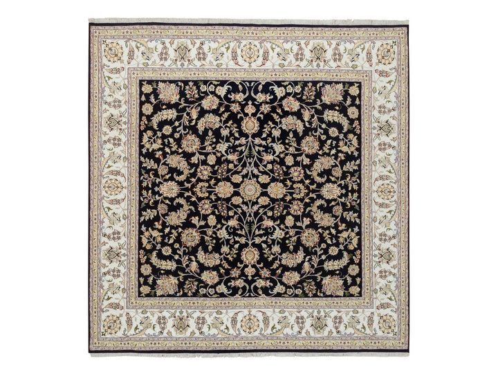 8'0" x 8'2" New Hand Knotted Blue Wool Square Oriental Rug - MOA10264731