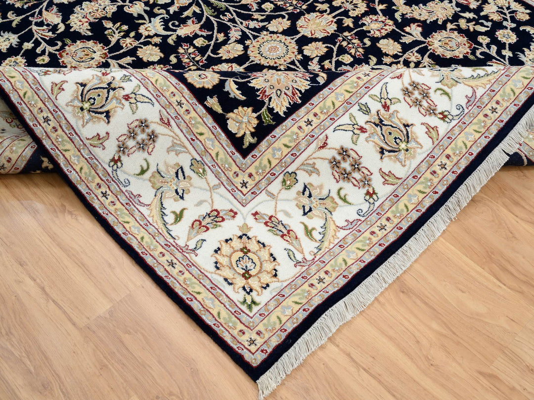 8'0" x 8'2" New Hand Knotted Blue Wool Square Oriental Rug - MOA10264731