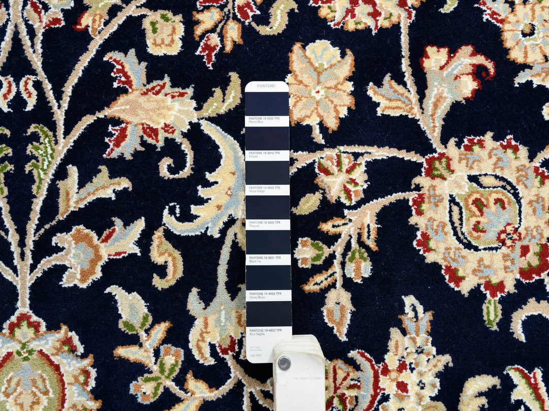 8'0" x 8'2" New Hand Knotted Blue Wool Square Oriental Rug - MOA10264731