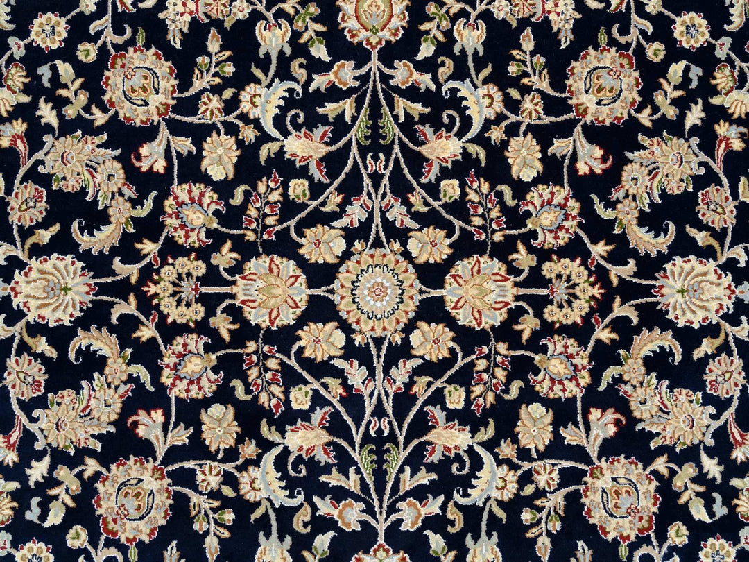 8'0" x 8'2" New Hand Knotted Blue Wool Square Oriental Rug - MOA10264731